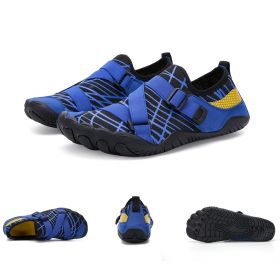 Fitness Yoga Outdoor Large Size Hiking Shoes (Option: A026 blue-44)