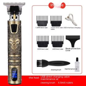 Electric Carving Hair Clipper Optical Head Electric Clipper (Option: Devil LCD New)