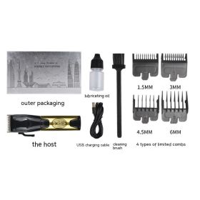 Adjustable Hair Clipper Professional Barber Carving Trimmer (Option: YYT 602 Golden Portrait Style)