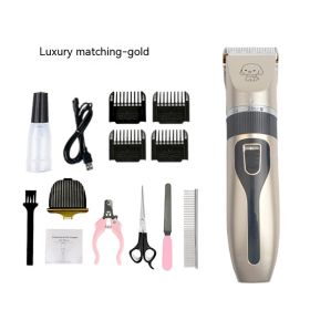 Dog Lady Shaver Electric Pet Hair Cutter (Option: YYT607 Electric Clipper-Golden Upgrade Package)