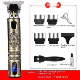 Electric Carving Hair Clipper Optical Head Electric Clipper (Option: New Buddha Face LCD)