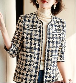Classic Style Soft Tweed Coat For Women (Option: Picture Color-M)