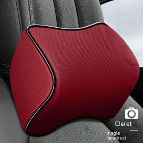 Fashion Automotive Headrest Neck Protection (Option: Wine Red-Single Headrest)