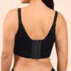 Large Size Glossy Surface Without A Scratch Push Up Breast Holding Anti-sagging Bra With Steel Ring (Option: 34C-Black)