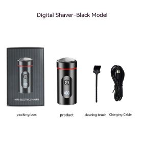 Compact Portable Removable Washing Electric Shaver (Option: YYT 320 Digital Black)