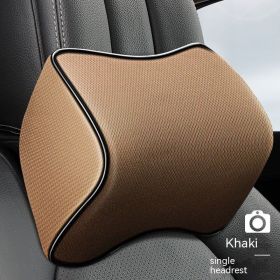 Fashion Automotive Headrest Neck Protection (Option: Khaki-Single Headrest)