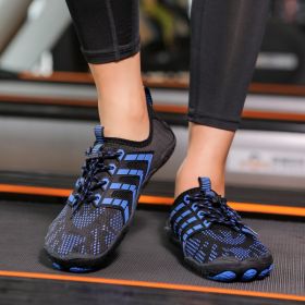 Men's And Women's Non-slip Five-finger Mountaineering Fitness Shoes (Option: D025 Sapphire Blue-37)
