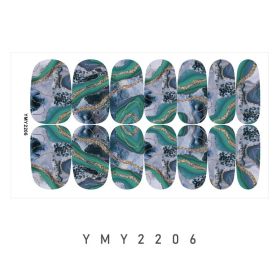 Marble Blooming Pattern Starry Sky Paper Nail Sticker (Option: YMY2206)