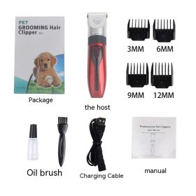 Dog Lady Shaver Electric Pet Hair Cutter (Option: YYT607 Electric Clipper-Standard Red)