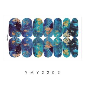 Marble Blooming Pattern Starry Sky Paper Nail Sticker (Option: YMY2202)