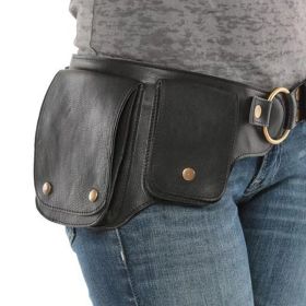Fashion Personality Vintage Belt Bag Unisex (Option: Black-Average Size)