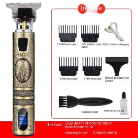Electric Carving Hair Clipper Optical Head Electric Clipper (Option: Indian LCD)