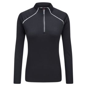 Outdoor Couple Loose Breathable Quick-drying Long-sleeved T-shirt (Option: Black Women-M)