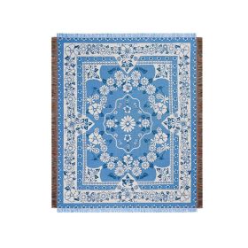 Bohemian Artistic Casual Sofa Cover (Option: Blue Flower-130x160cm)