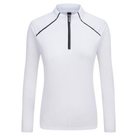 Outdoor Couple Loose Breathable Quick-drying Long-sleeved T-shirt (Option: White Women-M)