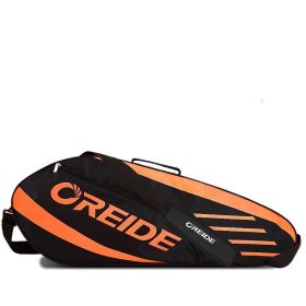 Tennis Rackets Storage Badminton Shoulder And Shoulder Large Capacity Bag (Option: Orange-Default)