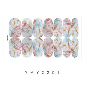 Marble Blooming Pattern Starry Sky Paper Nail Sticker (Option: YMY2201)