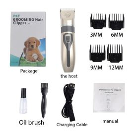 Dog Lady Shaver Electric Pet Hair Cutter (Option: YYT607 Electric Clipper-Standard Gold)