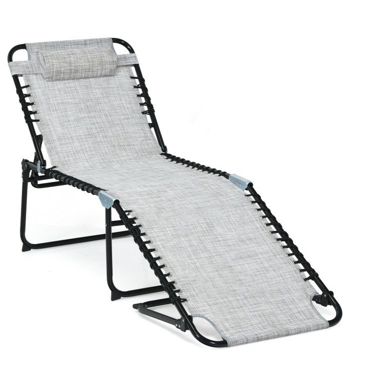 Foldable Recline Lounge Chair with Adjustable Backrest and Footrest Foldable Recline Lounge Chair with Adjustable Backrest and Footrest