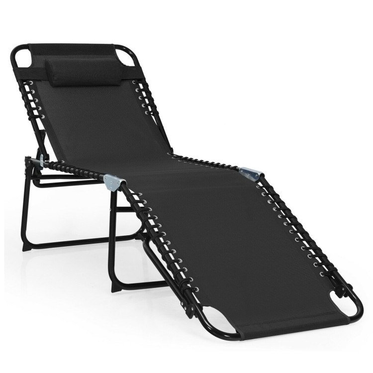 Foldable Recline Lounge Chair with Adjustable Backrest and Footrest Foldable Recline Lounge Chair with Adjustable Backrest and Footrest