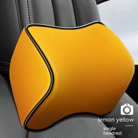Fashion Automotive Headrest Neck Protection (Option: Lemon Yellow-Single Headrest)