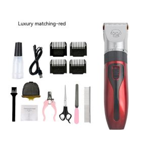 Dog Lady Shaver Electric Pet Hair Cutter (Option: YYT607 Electric Clipper-Red Upgrade Package)