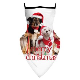 Digital Printing Christmas Outdoor Hanging Ear Triangle Shawl (Option: M-B182 141)