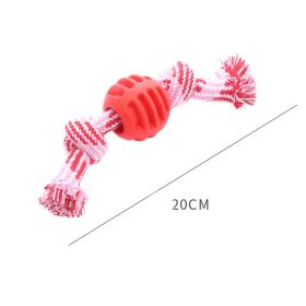 Dog Bite-resistant Teeth Cleaning Toy Ball (Option: Red-About 20cm Long)