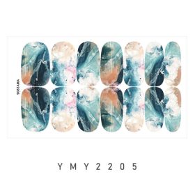 Marble Blooming Pattern Starry Sky Paper Nail Sticker (Option: YMY2205)