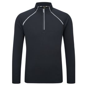 Outdoor Couple Loose Breathable Quick-drying Long-sleeved T-shirt (Option: Black Men-XXL)