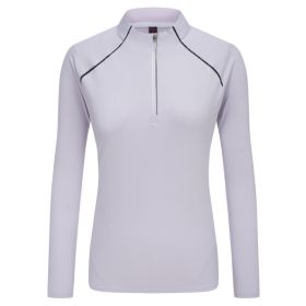 Outdoor Couple Loose Breathable Quick-drying Long-sleeved T-shirt (Option: Gray And Purple Female-3XL)