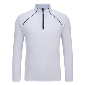 Outdoor Couple Loose Breathable Quick-drying Long-sleeved T-shirt (Option: White Men-XXL)
