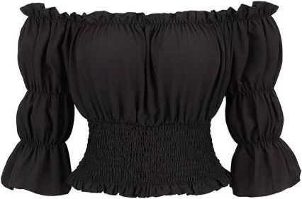 Women's Fashion Casual Long Sleeve Top (Option: Black-M)