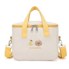 Large Capacity Portable Lunch Box Bag Thick Insulation Layer (Color: Yellow)