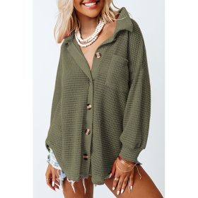 Waffle Casual Shirt For Women (Option: LC2552552 109-XL)