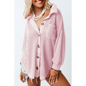 Waffle Casual Shirt For Women (Option: LC2552552 1010-L)
